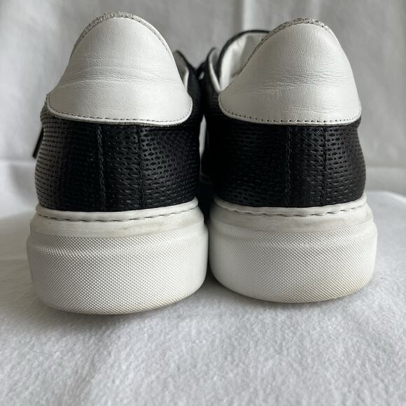 M.Gemi made in Italy black perforated sneaker leather upper & lining IT38/US7.5 - Picture 10 of 12